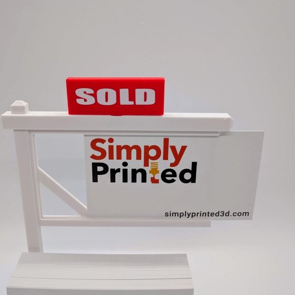 Blue Real Estate Hanging Card Holder-Display - Picture 3 of 5